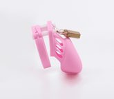 Love In Leather Silicone Male Chastity Cage Short Male Chastity